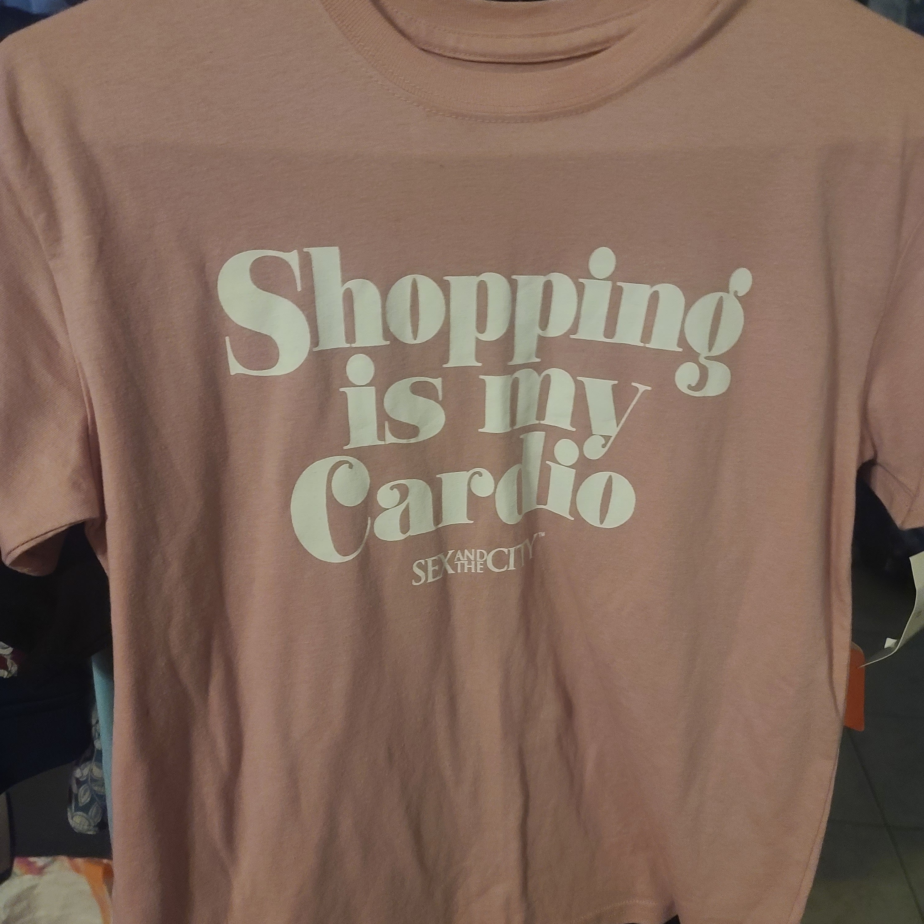 Pink Graphic Tee  Shopping Is My Cardio